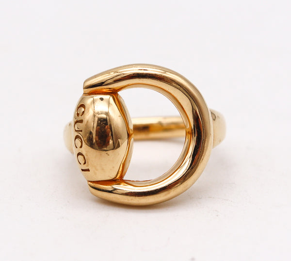 -Gucci Milano Horsebit Cocktail Ring In Solid 18Kt Yellow Gold
