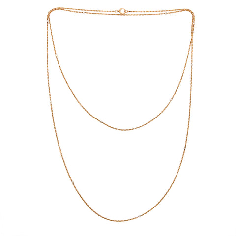 *French 1920 Art Deco station Long sautoir in 18 kt yellow gold with 12 Natural white pearls