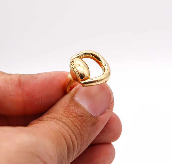 -Gucci Milano Horsebit Cocktail Ring In Solid 18Kt Yellow Gold