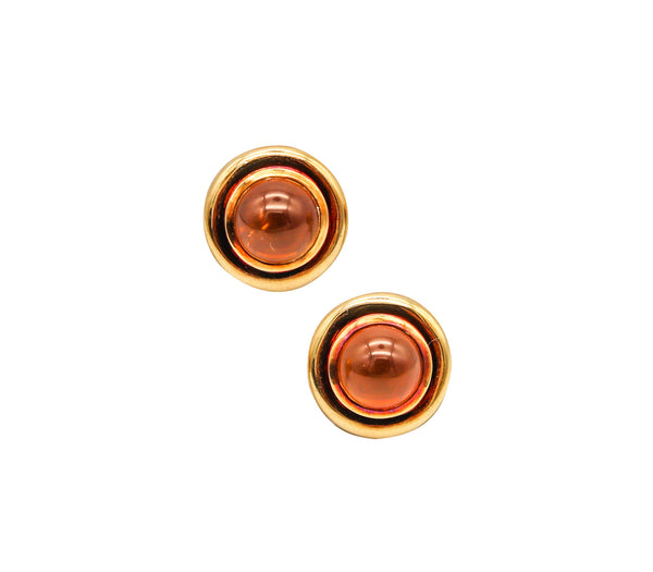 -Tiffany Co. By Paloma Picasso Clips Earrings In 18Kt Yellow Gold With Citrines