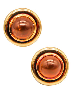 -Tiffany Co. By Paloma Picasso Clips Earrings In 18Kt Yellow Gold With Citrines