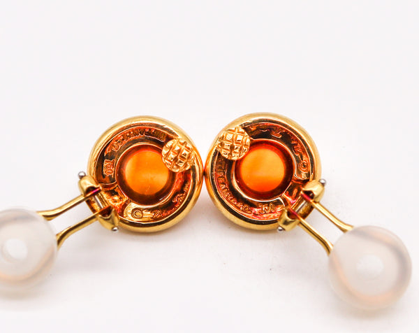 -Tiffany Co. By Paloma Picasso Clips Earrings In 18Kt Yellow Gold With Citrines