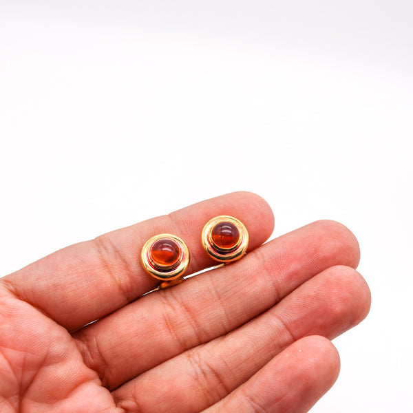 -Tiffany Co. By Paloma Picasso Clips Earrings In 18Kt Yellow Gold With Citrines