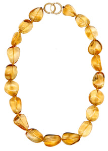 -Tiffany Co. By Paloma Picasso Necklace In 18Kt Gold With 500 Ctw Citrines