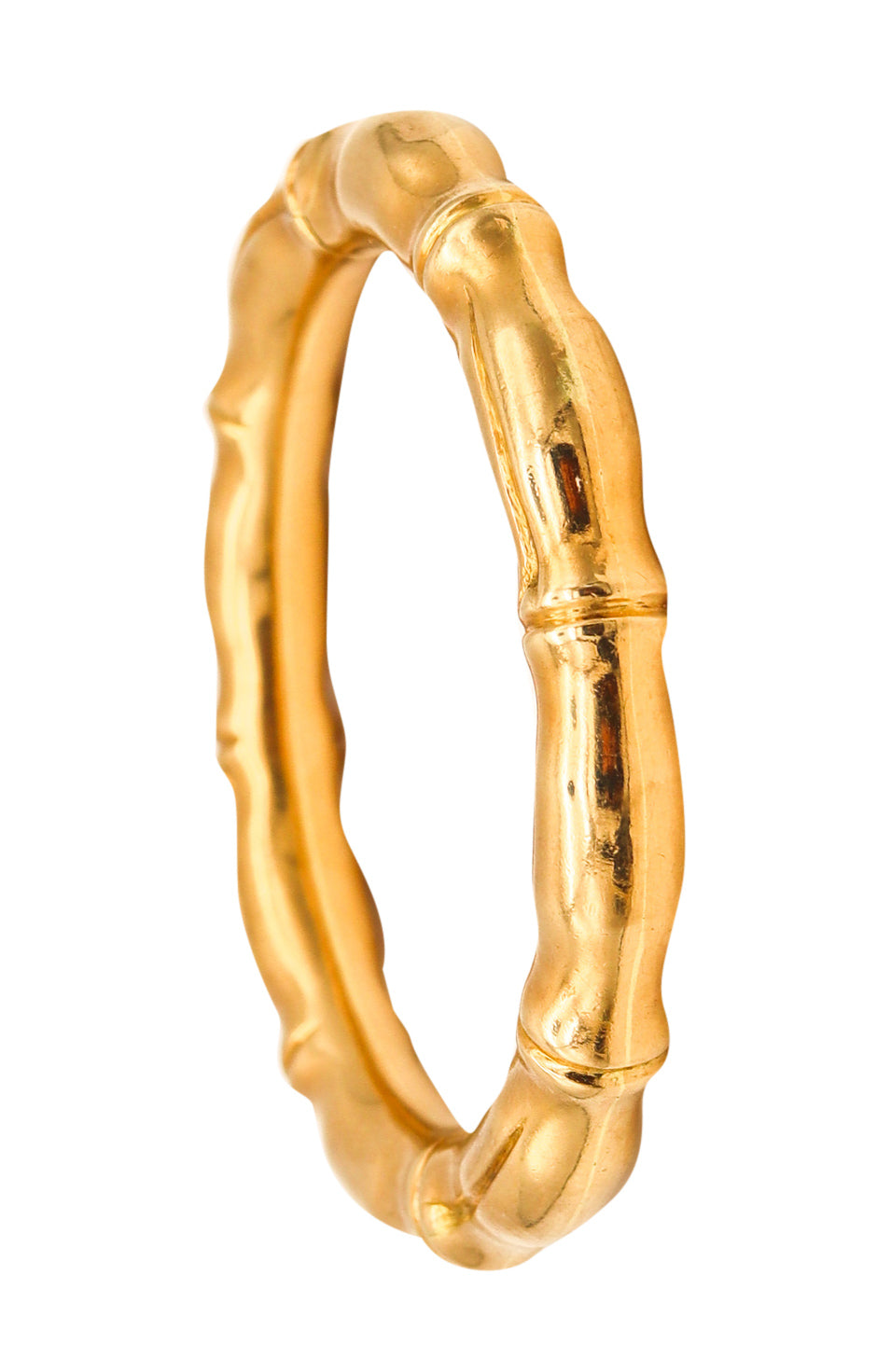Tiffany & Co. 1970's Rare Bamboo Pattern Bangle Bracelet In