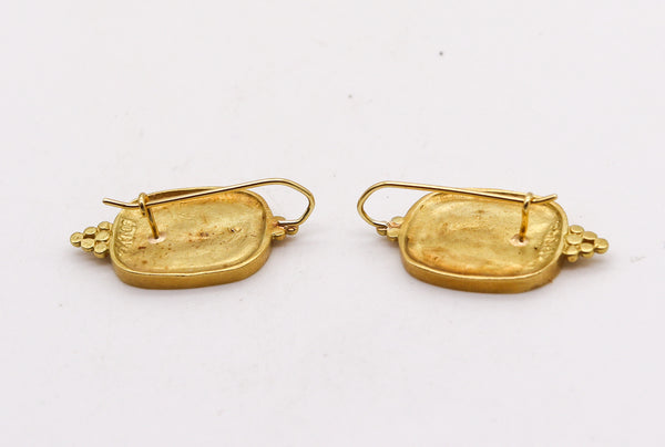 -SeidenGang Roman Revival Classic Drop Earrings In 18Kt Yellow Gold