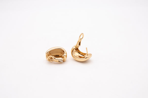 *Cartier Paris modern La nouvelle vague hoops clips-earrings in 18 kt yellow gold with box & paper