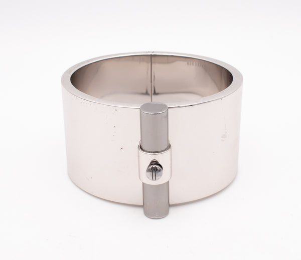 REED KRAKOFF MODERNIST MASSIVE BANGLE CUFF IN SOLID .925 STERLING SILVER