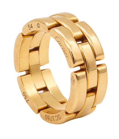 Cartier Paris Modern Maillon Panthere Ring Band In Solid 18Kt Yellow Gold