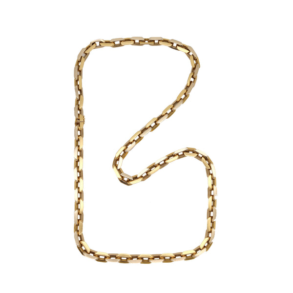 -Gübelin 1970 Zurich Long Sautoir Necklace Chain In Two Tones Of 18Kt Gold