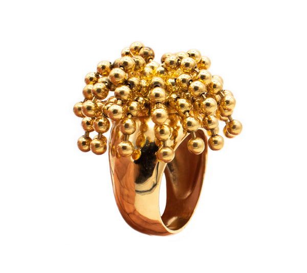 CARTIER PARIS POM POM NOUVELLE VAGUE RING IN 18 KT YELLOW GOLD