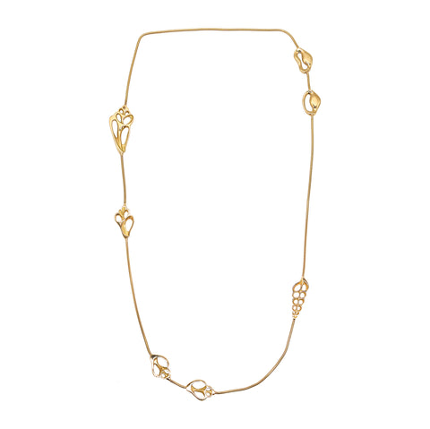 -Tiffany Co. 1979 By Angela Cummings Long Necklace Sautoir In 18Kt Yellow Gold