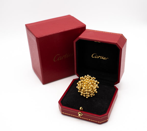 CARTIER PARIS POM POM NOUVELLE VAGUE RING IN 18 KT YELLOW GOLD