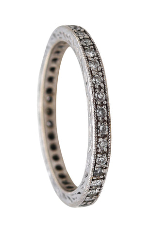 Eternity Ring Band In 18Kt White Gold With 38 Round Diamonds