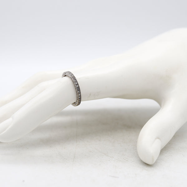 Eternity Ring Band In 18Kt White Gold With 38 Round Diamonds