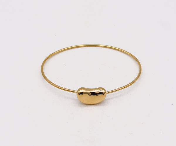 TIFFANY & CO. 1977 Elsa Peretti Very Rare Bean Bangle Bracelet In 18Kt Yellow Gold