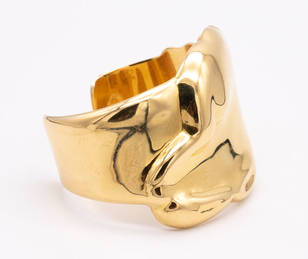 TIFFANY & CO. 1982 ELSA PERETTI 18 KT GOLD ABSTRACT SCORPIO CUFF