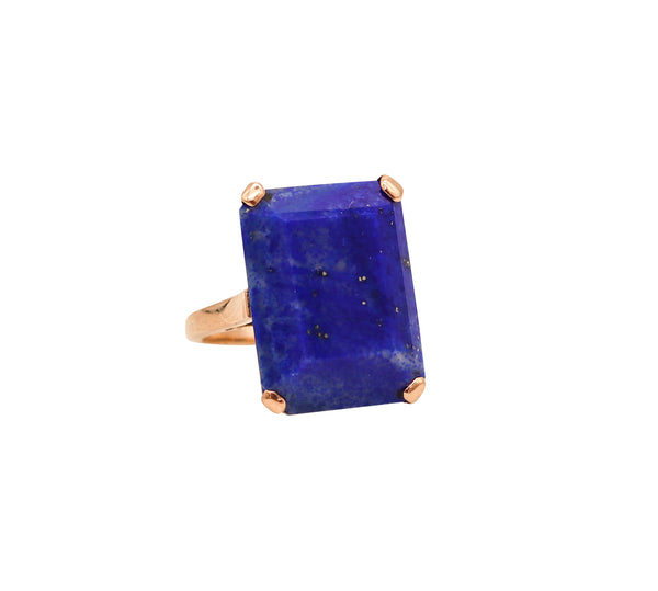Mellerio Dits Meller Paris Gem Set Retro Ring In 18Kt Yellow Gold With Lapis Lazuli