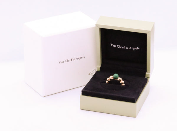 VAN CLEEF & ARPELS VCA PERLEE COLLECTION MALACHITE 18 KT RING