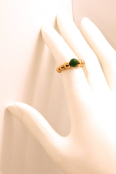 VAN CLEEF & ARPELS VCA PERLEE COLLECTION MALACHITE 18 KT RING