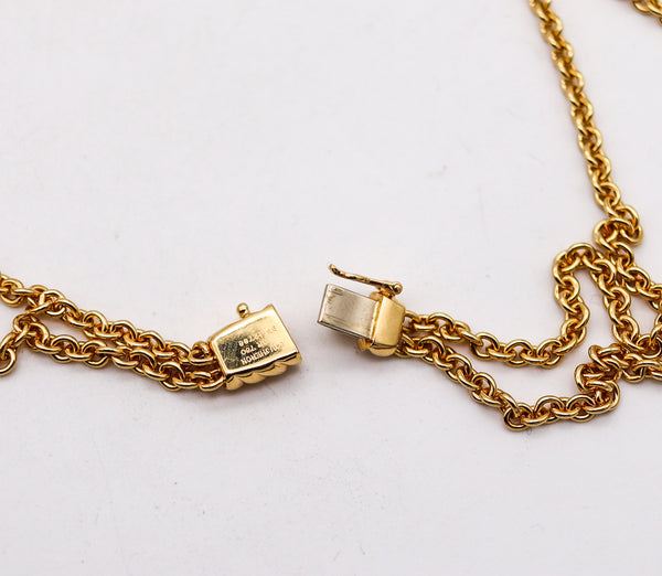 Boucheron Paris Serpent Boheme Necklace In 18Kt Gold With Four Gemstones