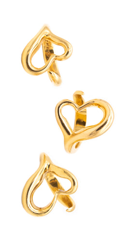 *Tiffany & Co. 1980 Elsa Peretti open heart ring in solid 18 kt yellow gold Size 6.5-7.5