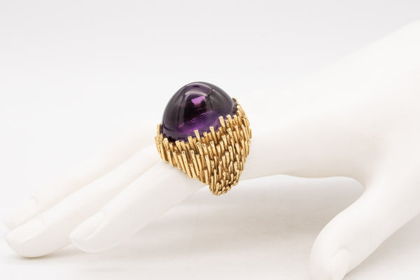 Erwin Pearl 1960 New York Massive Cocktail Ring In 18Kt Yellow Gold With 45.28 Cts Amethyst