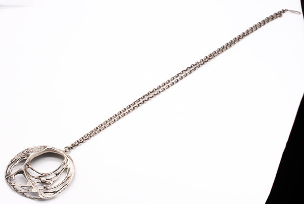 STEN & LAINE FINLAND MODERNIST 1970 STERLING SILVER CHAIN WITH PENDANT