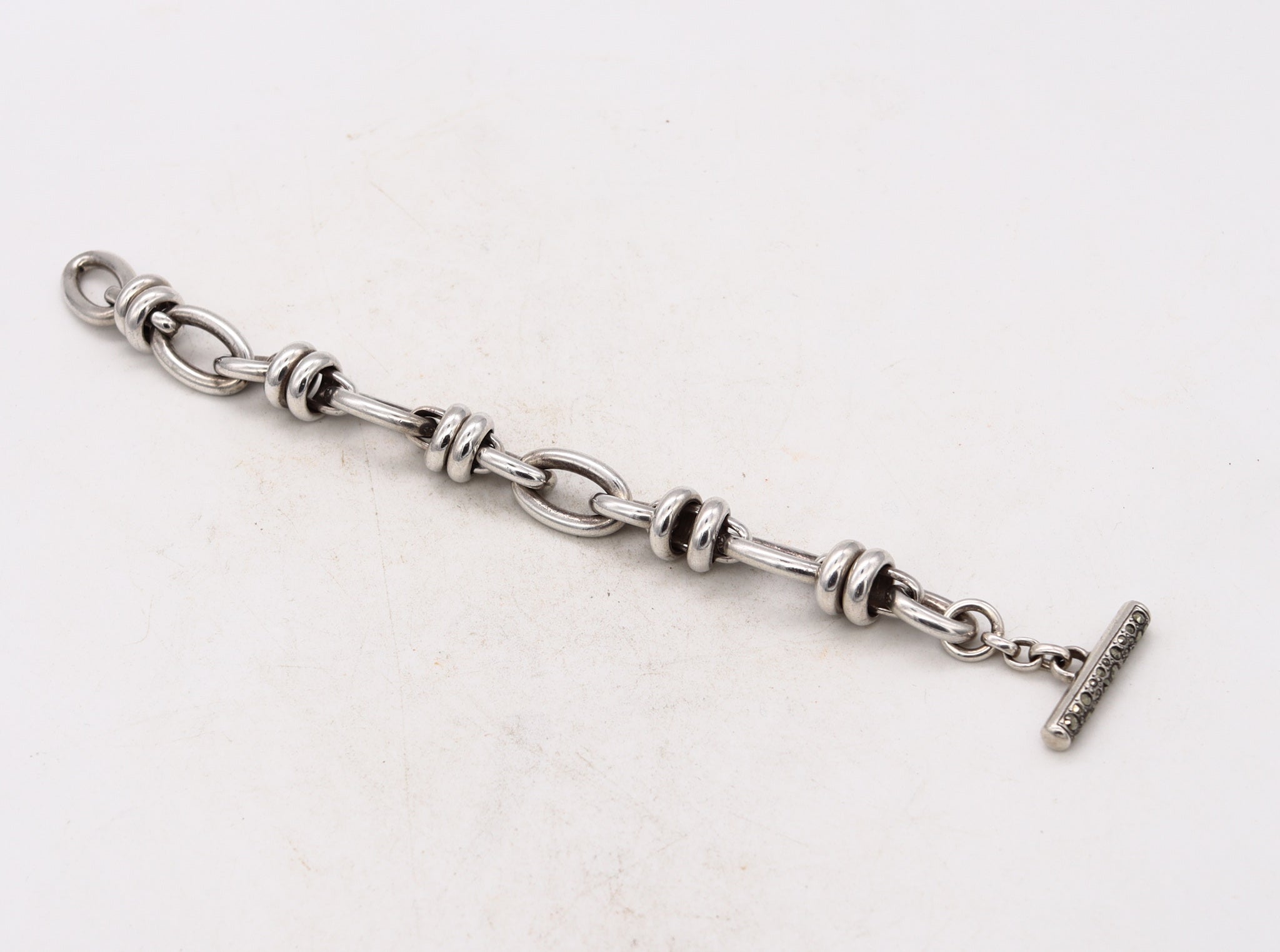 ポメラート 67 ミラノ マッシブ ロンデル リンクス トグルブレスレット Pomellato 67 Milano massive Rondelle links toggle bracelet in