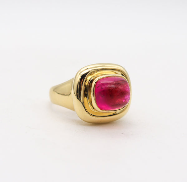 -Tiffany Co. Paloma Picasso Cocktail Ring In 18Kt Gold 7.28 Cts Pink Tourmaline
