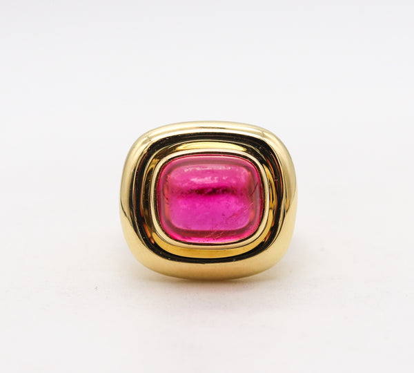 -Tiffany Co. Paloma Picasso Cocktail Ring In 18Kt Gold 7.28 Cts Pink Tourmaline