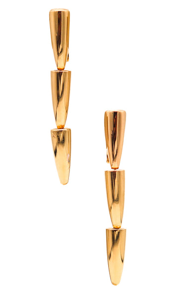 -Vhernier Milano Modern Calla Drop Clips Earrings In 18Kt Yellow Gold