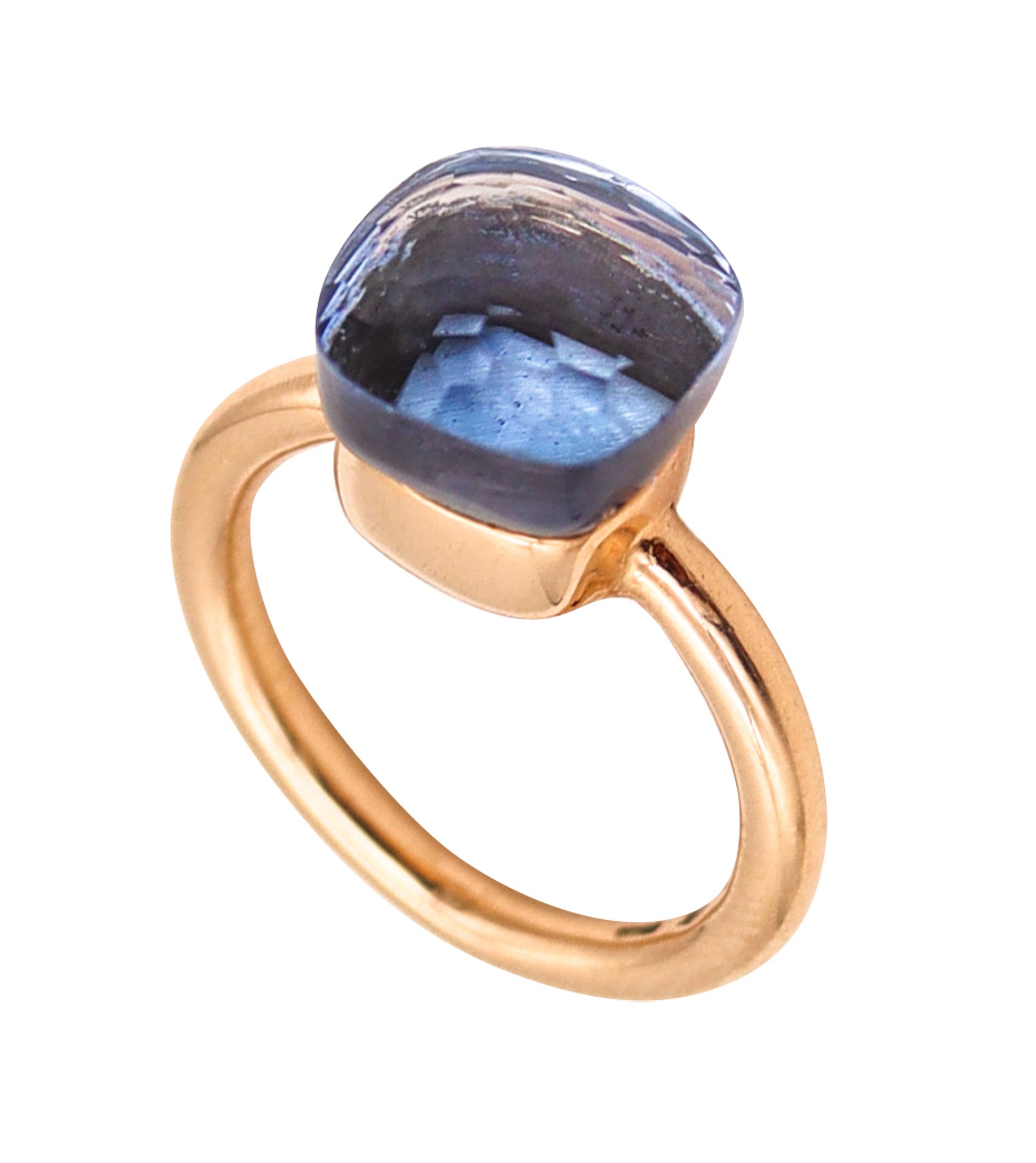 -Pomellato Milan Nudo Ring In 18Kt Yellow Gold With 5.89 Ctw Bluish Iolite