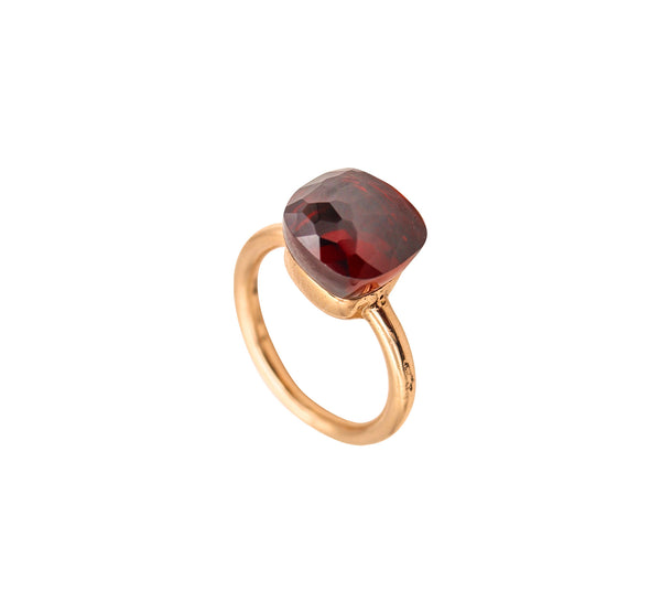 Pomellato Milan Nudo Ring In 18Kt Yellow Gold With 6.45 Ctw Reddish Garnet