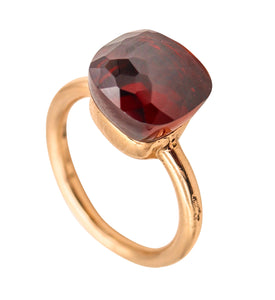 Pomellato Milan Nudo Ring In 18Kt Yellow Gold With 6.45 Ctw Reddish Garnet