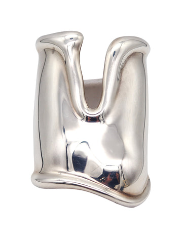 -Tiffany & Co. 1978 By Elsa Peretti Vintage Left Bone Wrist Cuff Sterling Silver