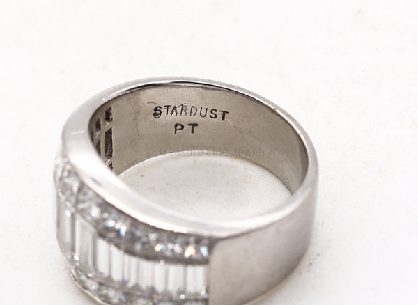 *Stardust fabulous band ring in platinum with 3.14 Cts of VVS caliber Diamonds