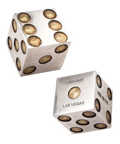 Bvlgari Roma Vintage Las Vegas Casino Dices Set In Solid .925 Sterling Silver