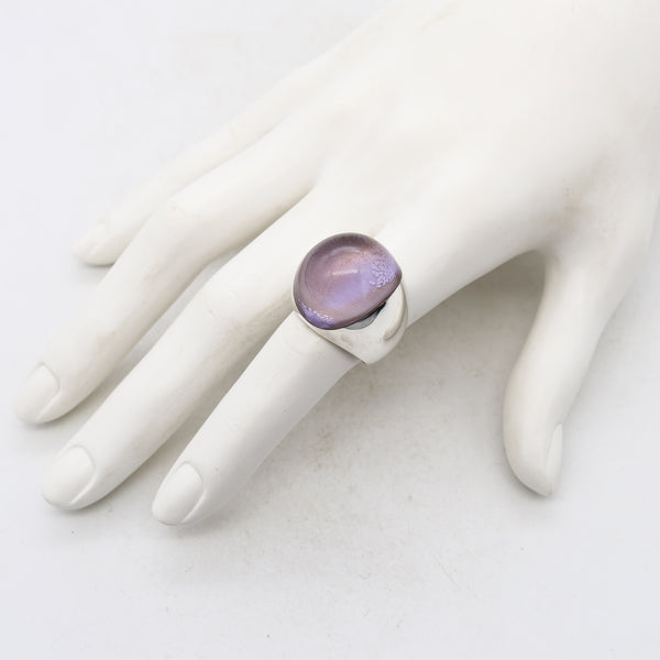 *Gucci Firenze Bombe Cocktail ring in .925 sterling with 27.65 Cts of rock quartz
