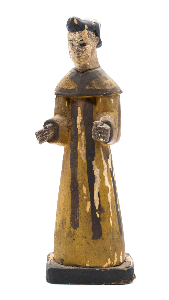 PUERTO RICO 1930 CABAN, SANTO FIGURE IN CARVED WOOD WITH POLYCHROMED P ...