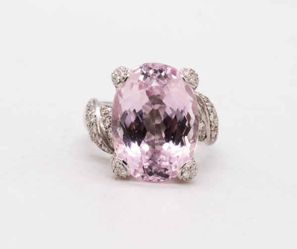 Leo Pizzo Milan 18Kt Gold Cocktail Ring With 19.49 Ctw In Diamonds And Kunzite