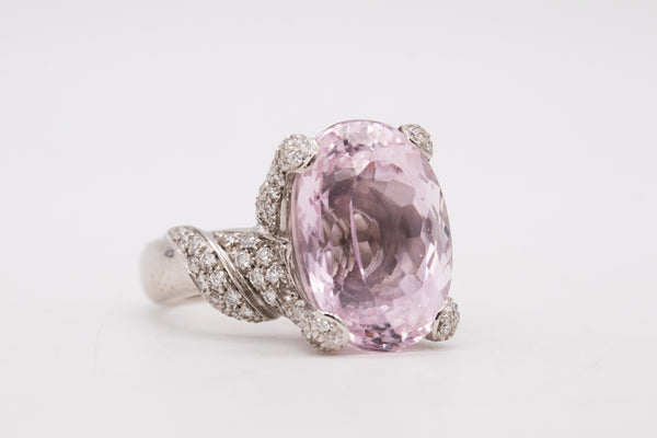 Leo Pizzo Milan 18Kt Gold Cocktail Ring With 19.49 Ctw In Diamonds And Kunzite