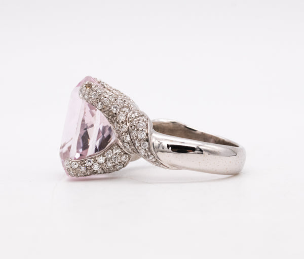 Leo Pizzo Milan 18Kt Gold Cocktail Ring With 19.49 Ctw In Diamonds And Kunzite