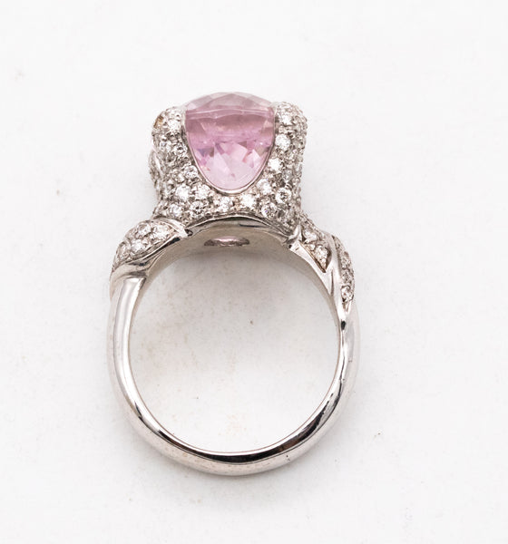 Leo Pizzo Milan 18Kt Gold Cocktail Ring With 19.49 Ctw In Diamonds And Kunzite