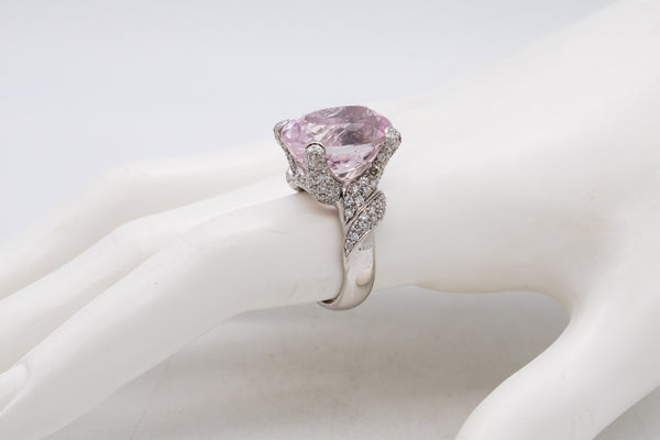 Leo Pizzo Milan 18Kt Gold Cocktail Ring With 19.49 Ctw In Diamonds And Kunzite