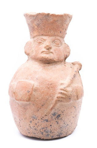 Peru Pre Inca 100 700 AD Moche Pre Columbian Personified Vessel In Earthenware Pottery
