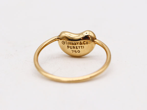 -Tiffany & Co 1977 Elsa Peretti Rare Small Kinetic Bean Ring In 18Kt Yellow Gold