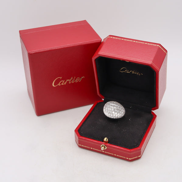 Cartier Paris Large Myst De Cartier Ring In 18Kt Gold With 4 Cts In VVS Diamonds And Rock Quartz