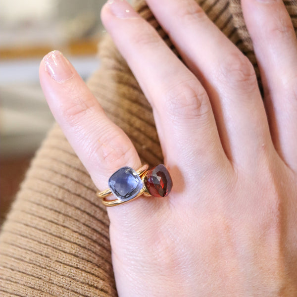 -Pomellato Milan Nudo Ring In 18Kt Yellow Gold With 5.89 Ctw Bluish Iolite