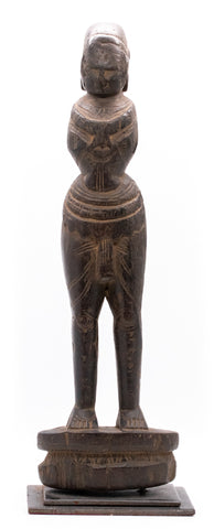 AFRICA, BELGIAN CONGO 1920  FERTILITY STATUE CARVED IN DARK HARD WOOD